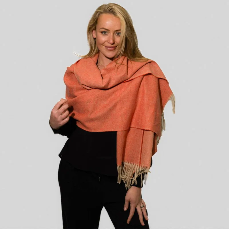 1049718 - Two-Toned Wrap - Red/Orange - Zelly