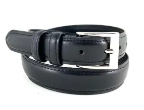 30mm | Waxed Black | Stitched Belt