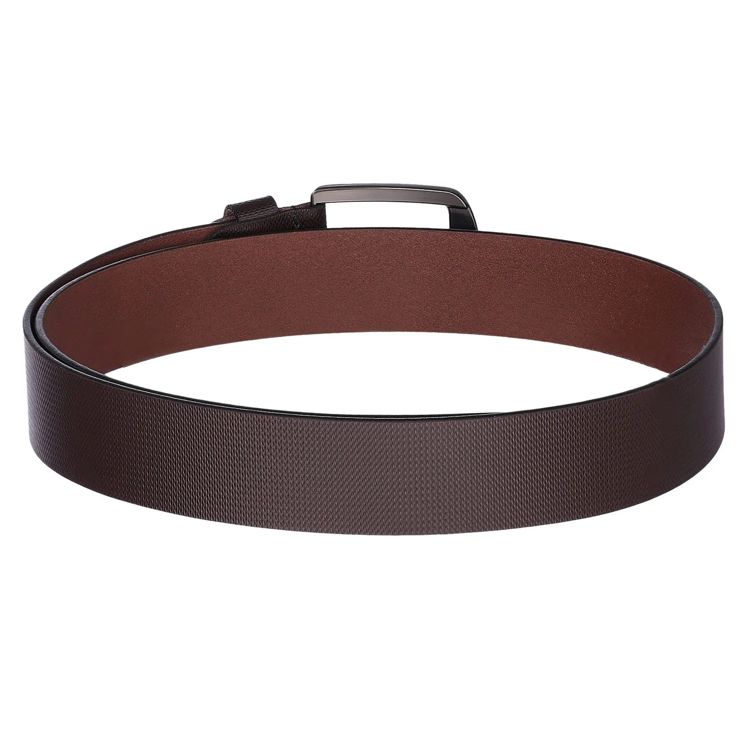 4108 Brown Textured Leather Belt for Men