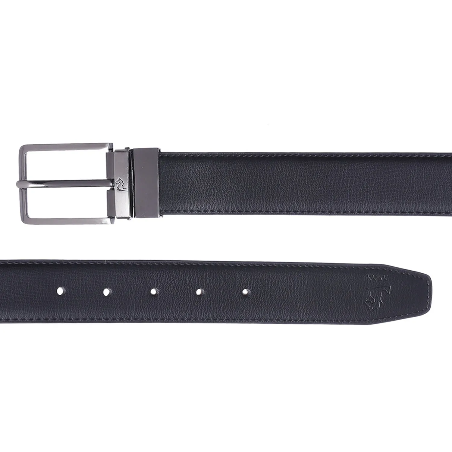 4211 Black & Brown Reversible Textured Belt for Men