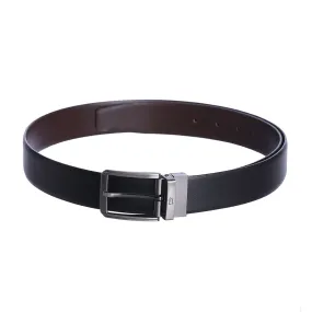 4213 Black & Brown Reversible Textured Belt for Men