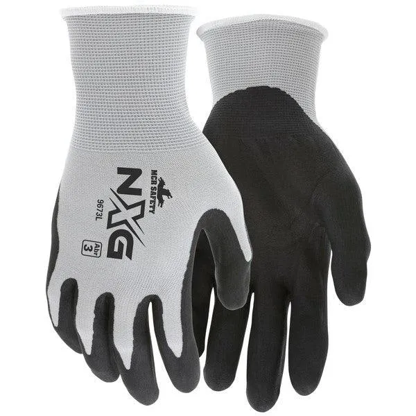 9673XS MCR Safety Memphis Gloves, X-Small, Nylon, Black, Knit Wrist Cuff