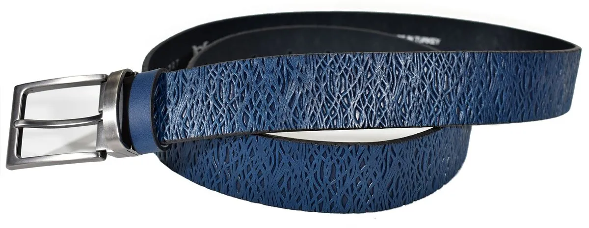 B24 Indigo Basket Weave Belt