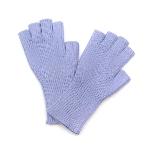 Baby Blue Ribbed Fingerless Gloves