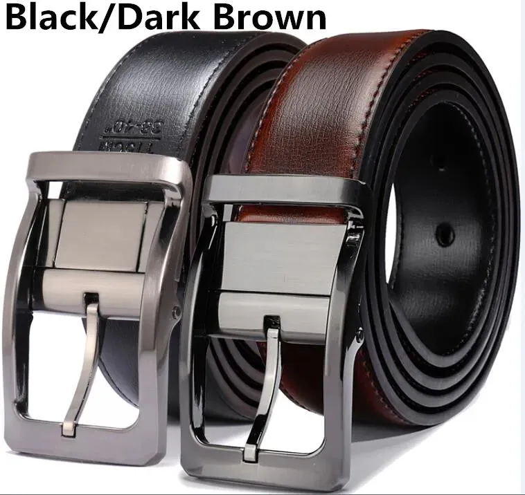 Beltox Fine Men's Reversible Leather Belt in Sizes Medium to 6XL