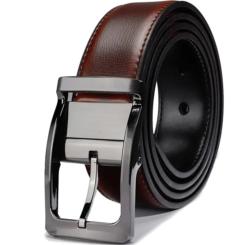 Beltox Fine Men's Reversible Leather Belt in Sizes Medium to 6XL