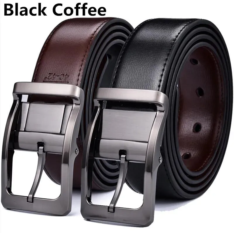 Beltox Fine Men's Reversible Leather Belt in Sizes Medium to 6XL