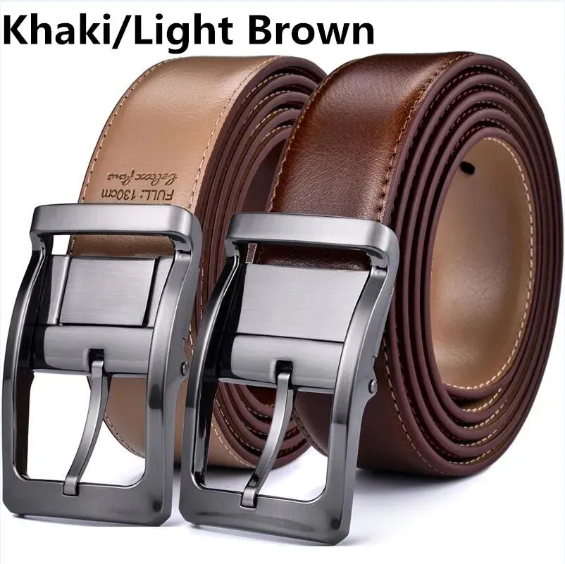 Beltox Fine Men's Reversible Leather Belt in Sizes Medium to 6XL