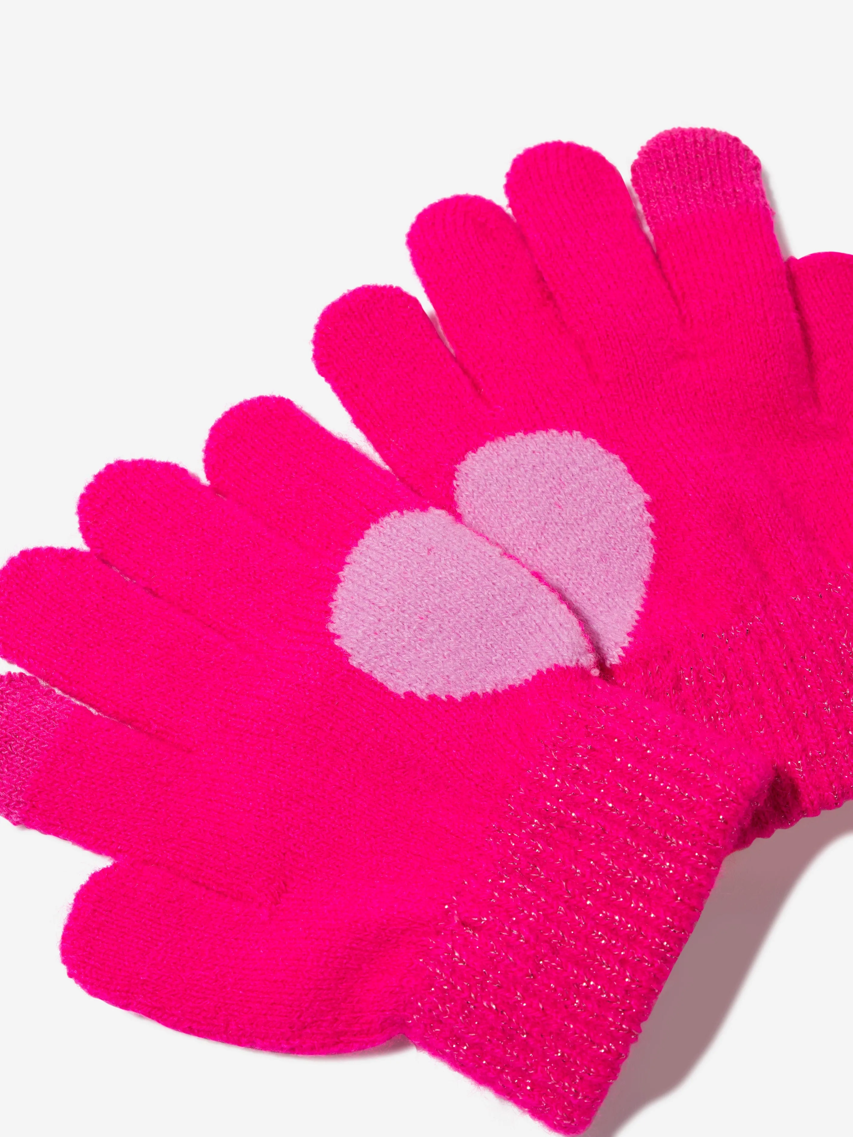 Billieblush Girls Knitted Gloves in Pink