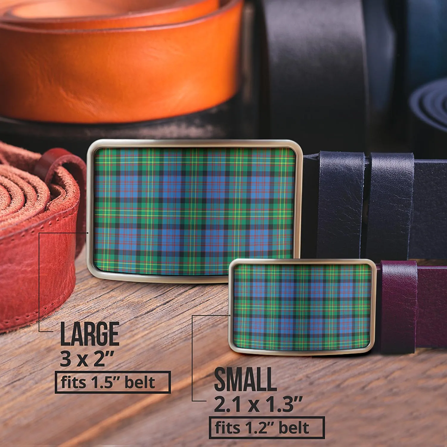 Bowie Ancient Tartan Belt Buckles