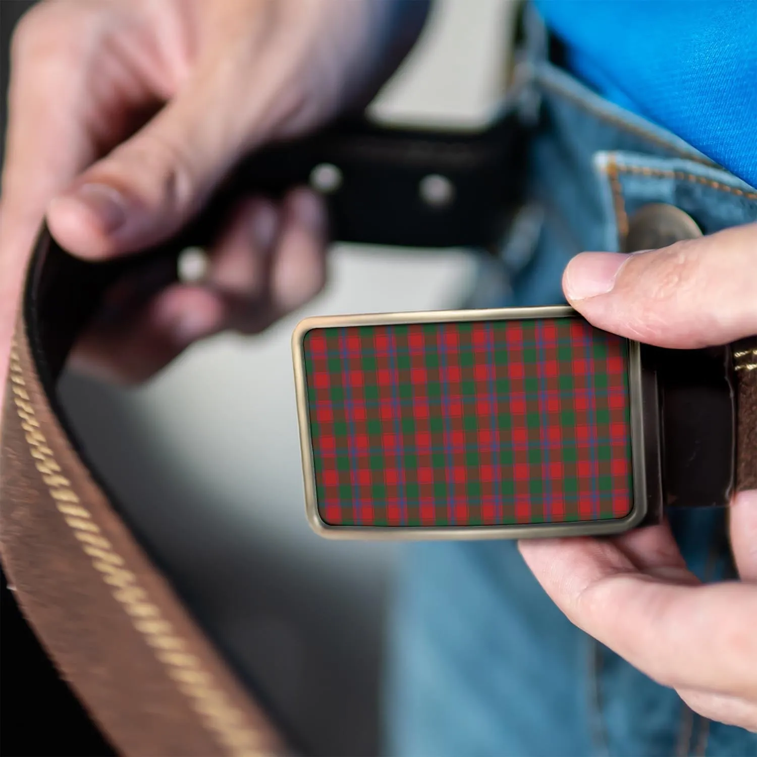 Bruce Old Tartan Belt Buckles