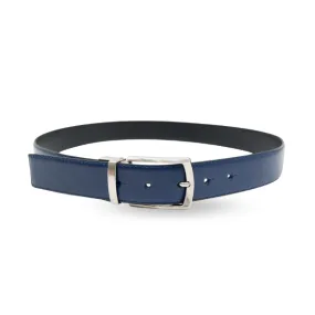 CAMERON - Mens Navy & Black Genuine Leather Reversible Belt