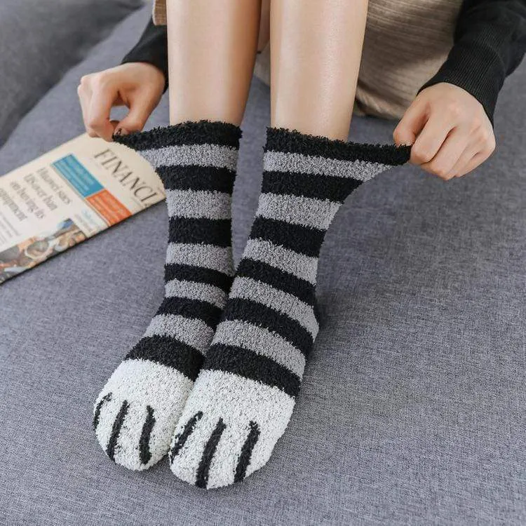 Cat Claws Cute Thick Warm Sleep Floor Socks