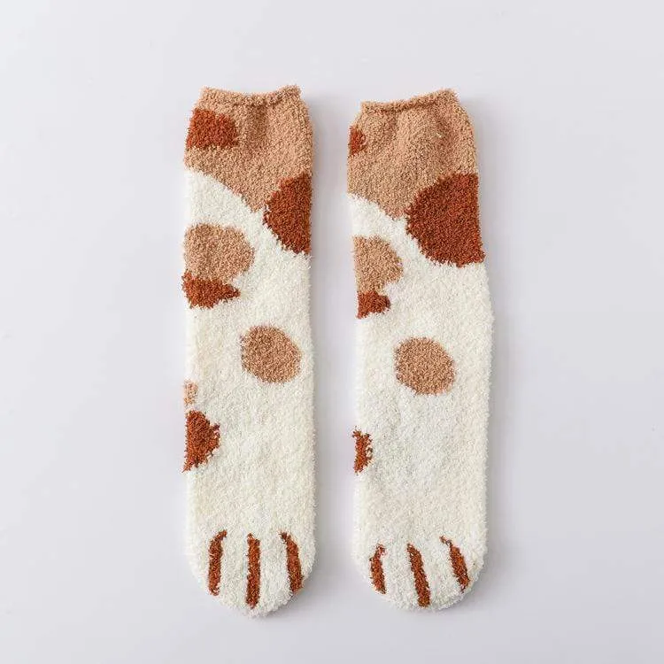 Cat Claws Cute Thick Warm Sleep Floor Socks