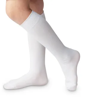 Classic White Nylon Knee High Socks