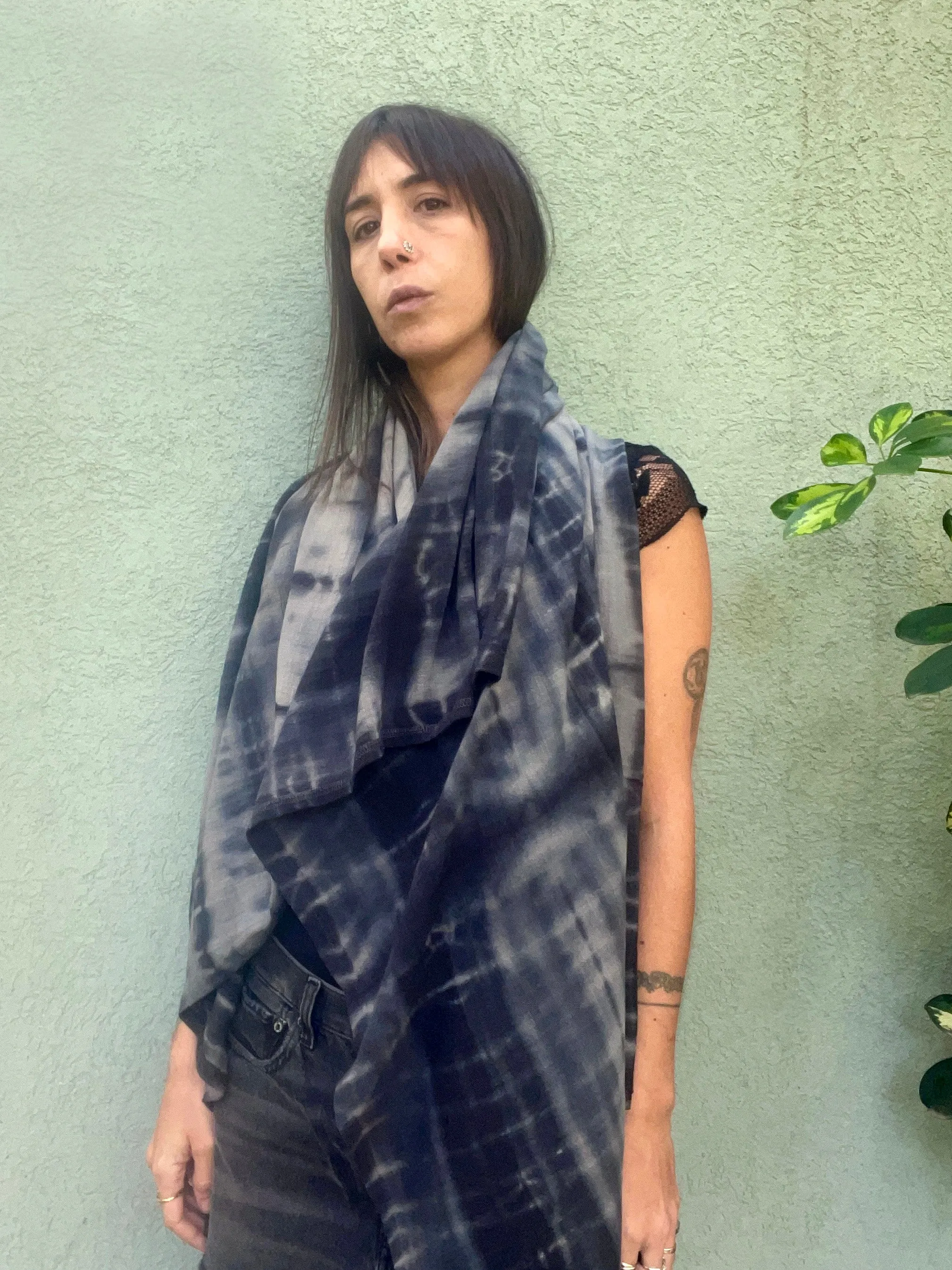 Cotton Shawl -   Dark Blue Dye