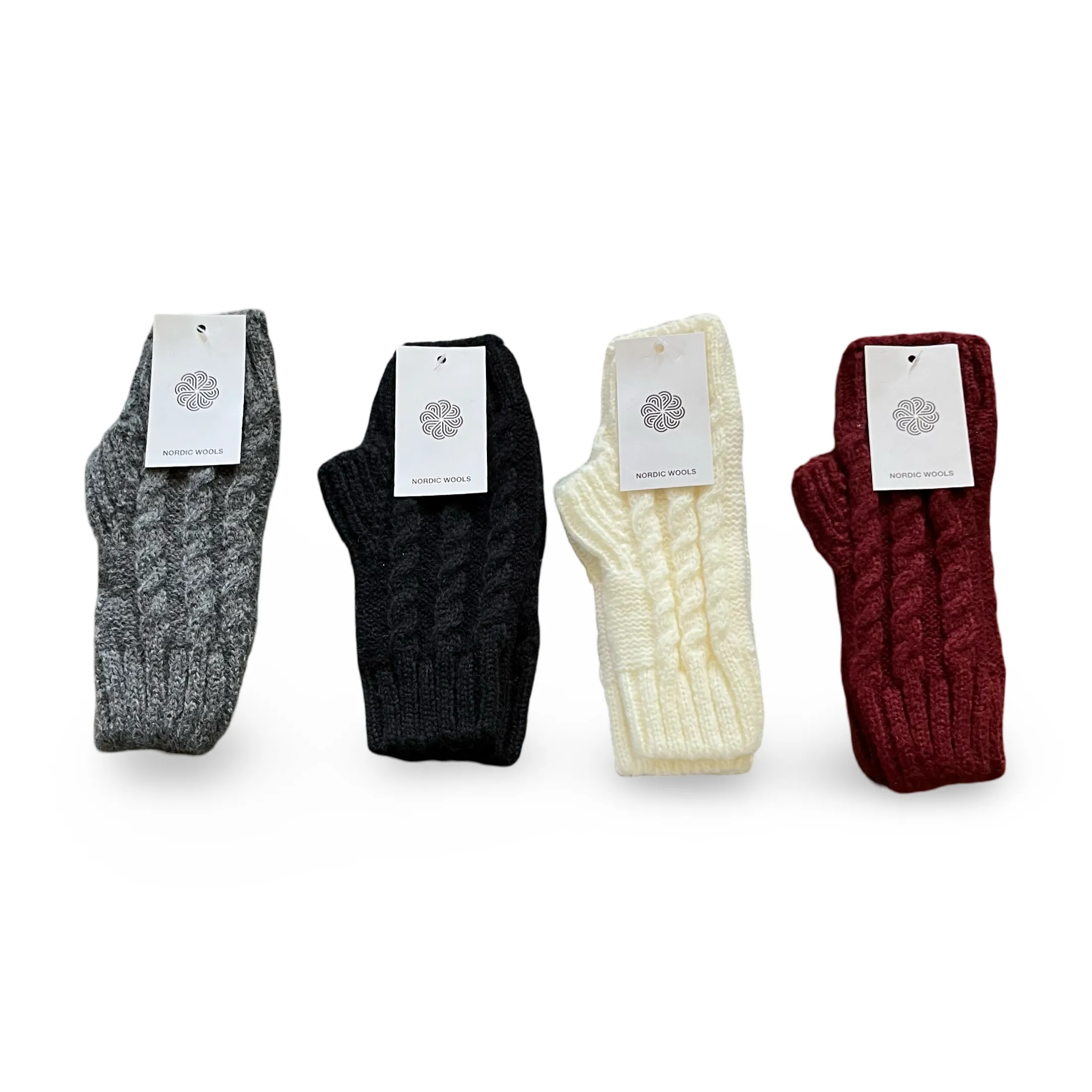 Cozy Socks & Gloves Set Cable Knit Over The Knee - Womens