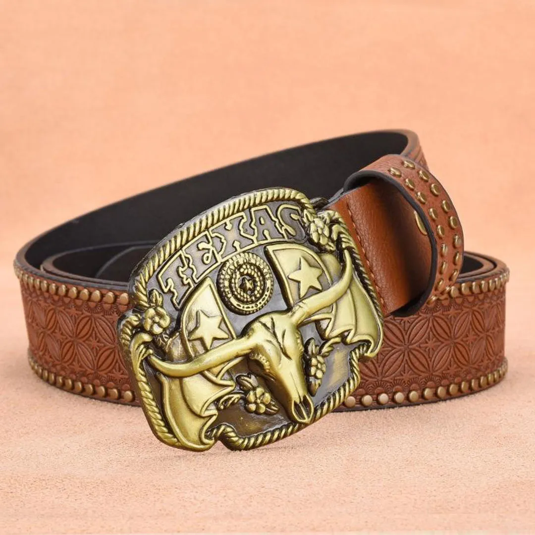 CrocLuxe Exotic Metal Buckle Ratchet Belt