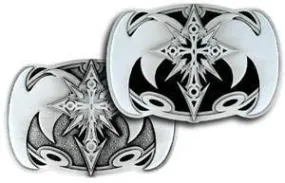 Cross with Wings Oversized Belt Buckle