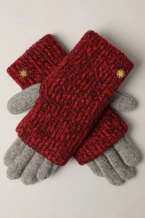 Double Layer Knit Gloves & Sherpa Mittens