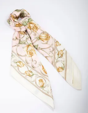 Fabric Floral Chain Printed Scarf