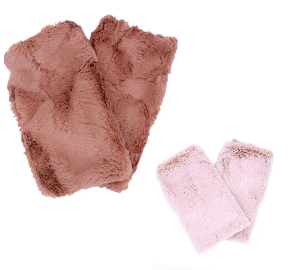 Faux Fur Fingerless Gloves / Click for Colors