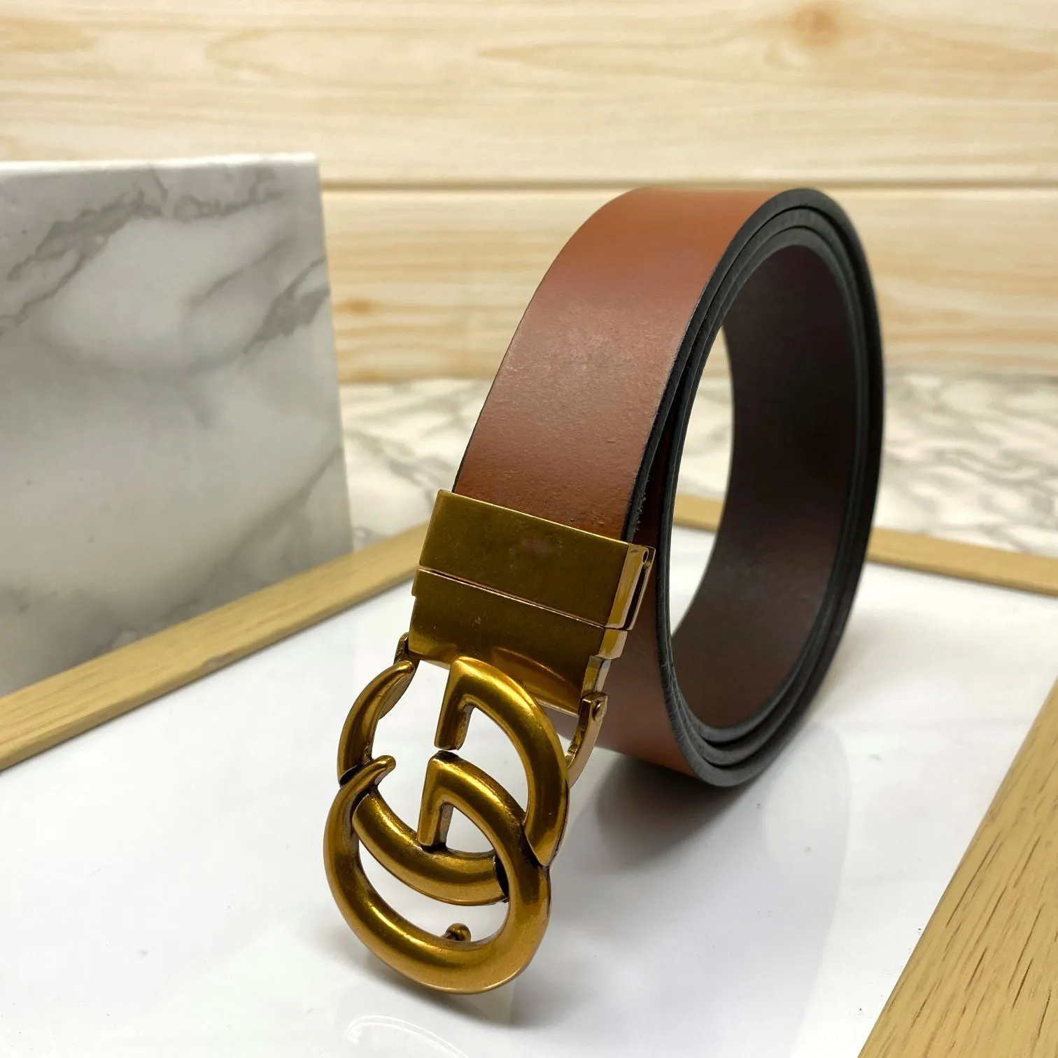 Formal and Casual GG Leather Strap Belt-JonasParamount