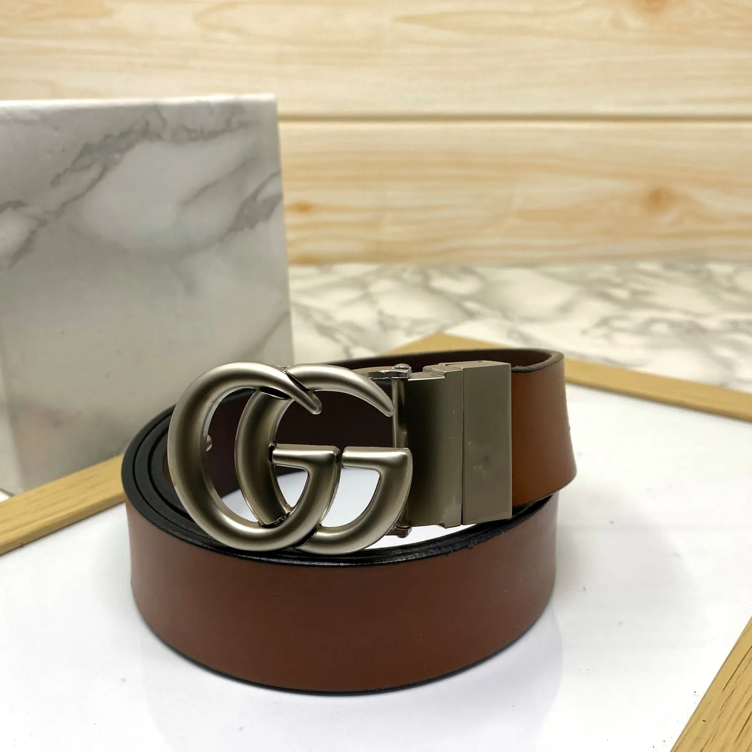 Formal and Casual GG Leather Strap Belt-JonasParamount