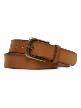 Genuine Tan Plain Mens Leather Belt By Art N Vintage