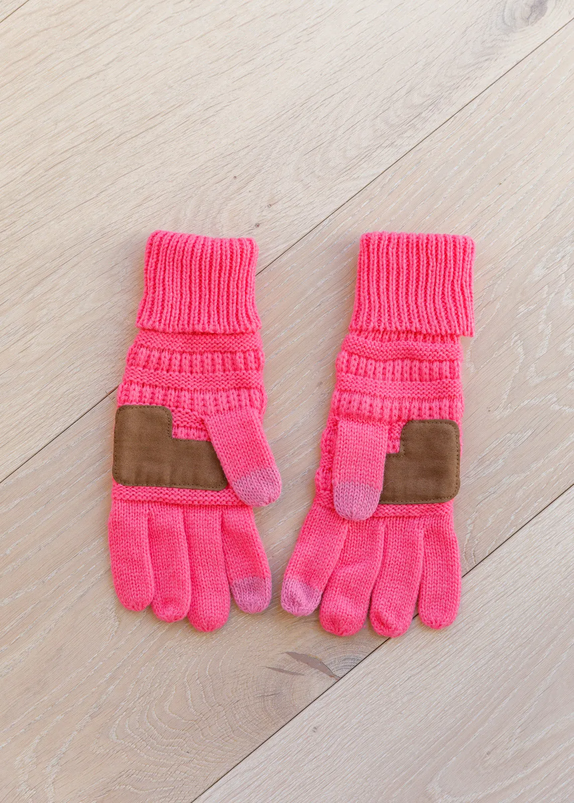 Got You Covered Knit Gloves In Candy Pink