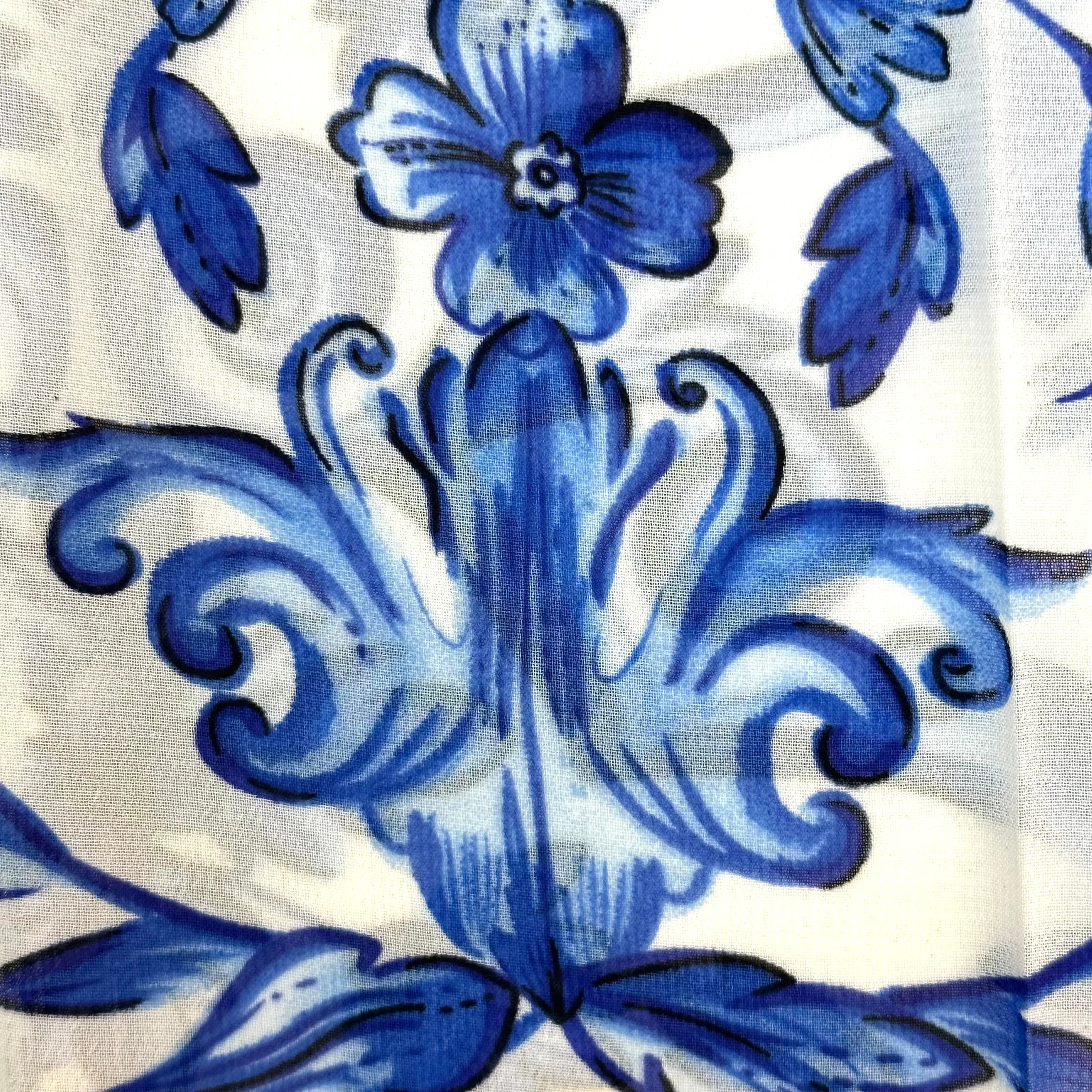 HAIR SCARF (BLUE FLOWER)