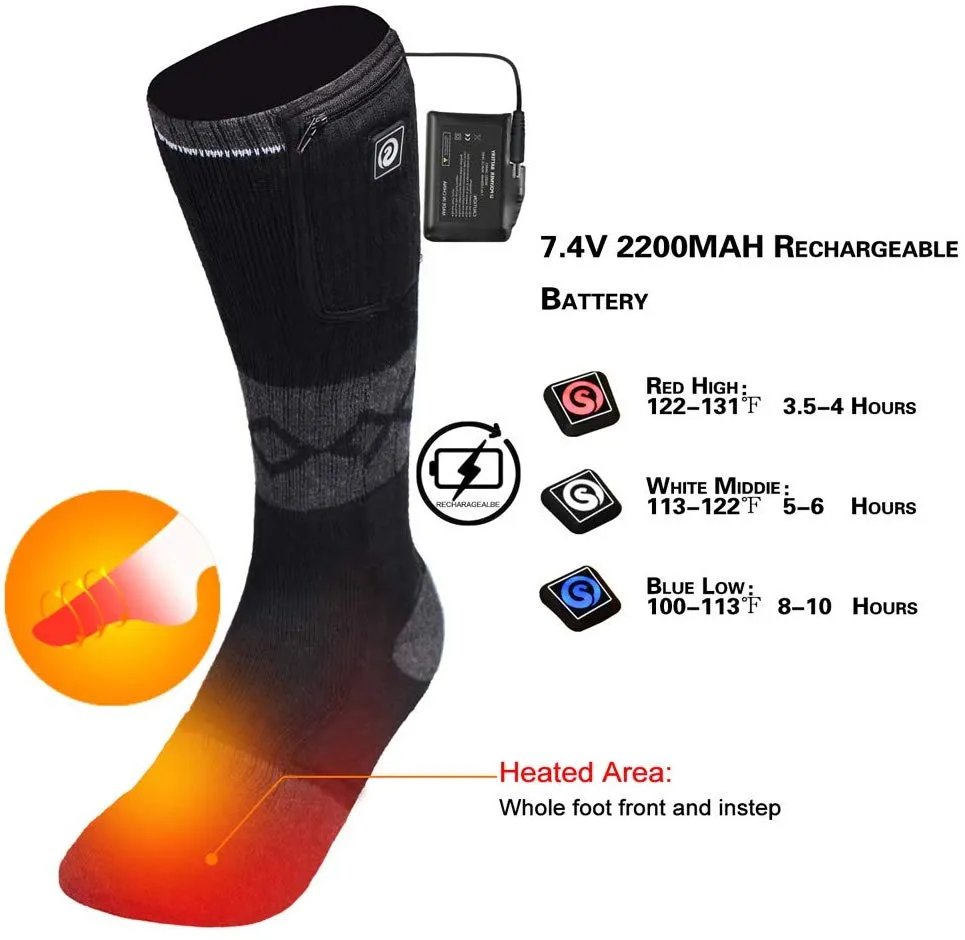 Heated Socks - Breathable and Windproof for Ultimate Warmth