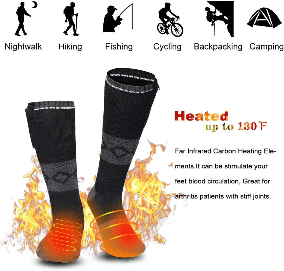 Heated Socks - Breathable and Windproof for Ultimate Warmth