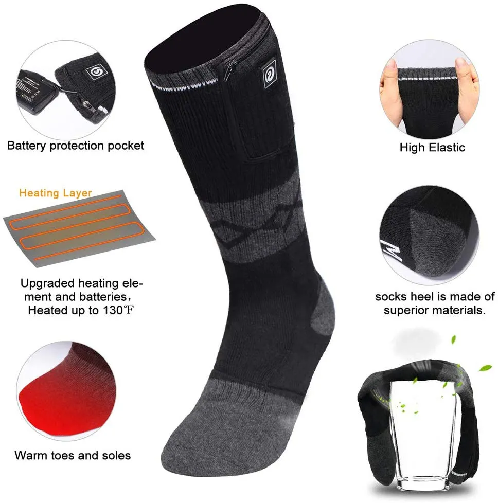 Heated Socks - Breathable and Windproof for Ultimate Warmth