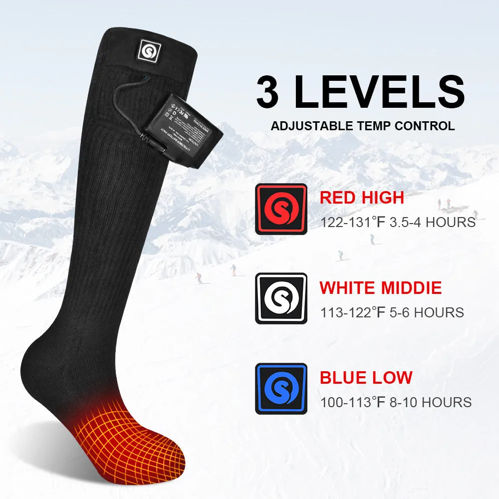 Heated Socks - Reinforced Toe for Winter Comfort