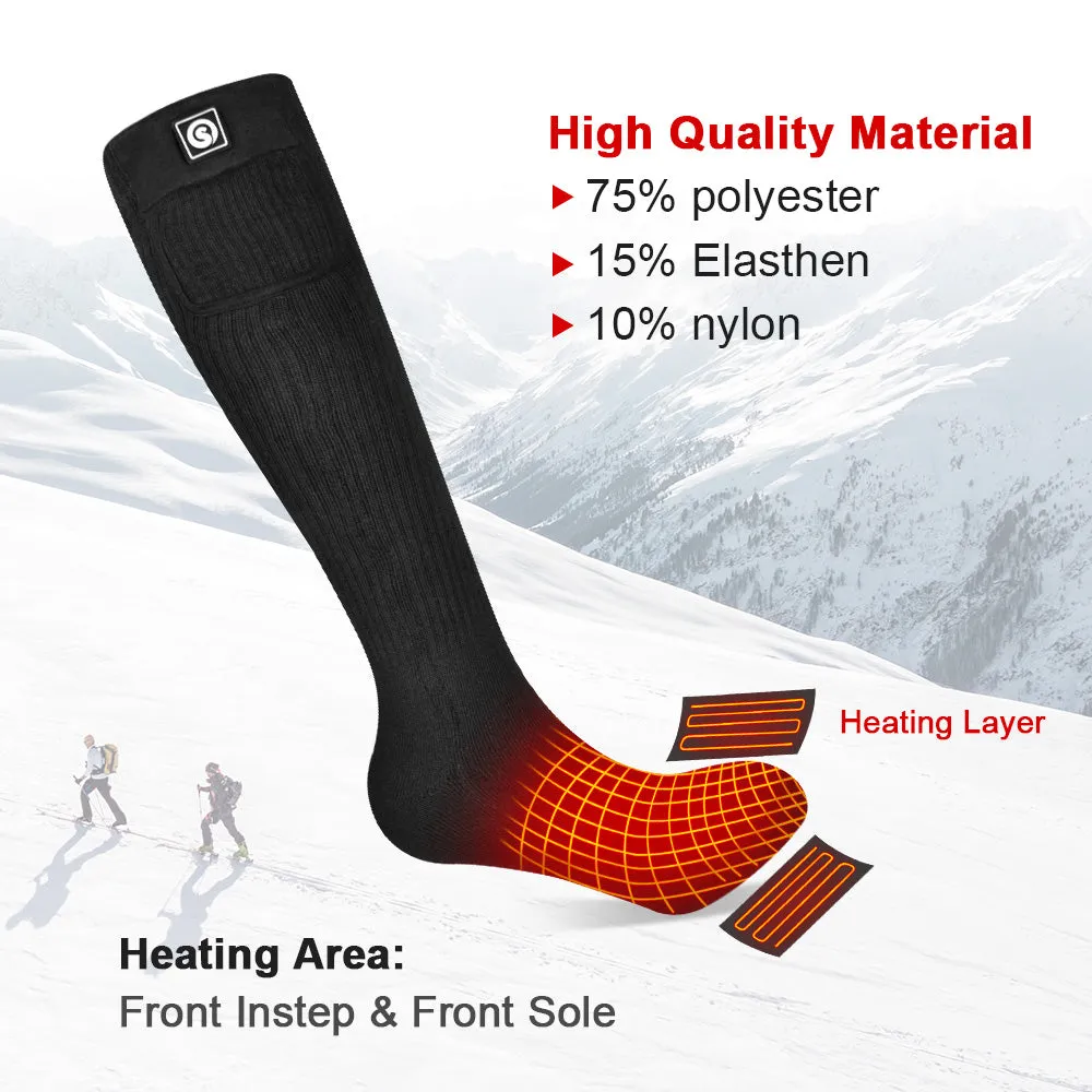 Heated Socks - Reinforced Toe for Winter Comfort