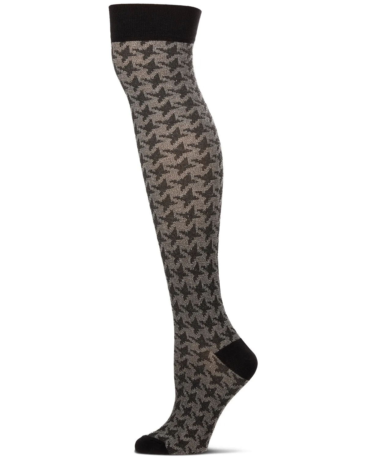 Houndstooth Over The Knee Warm Socks