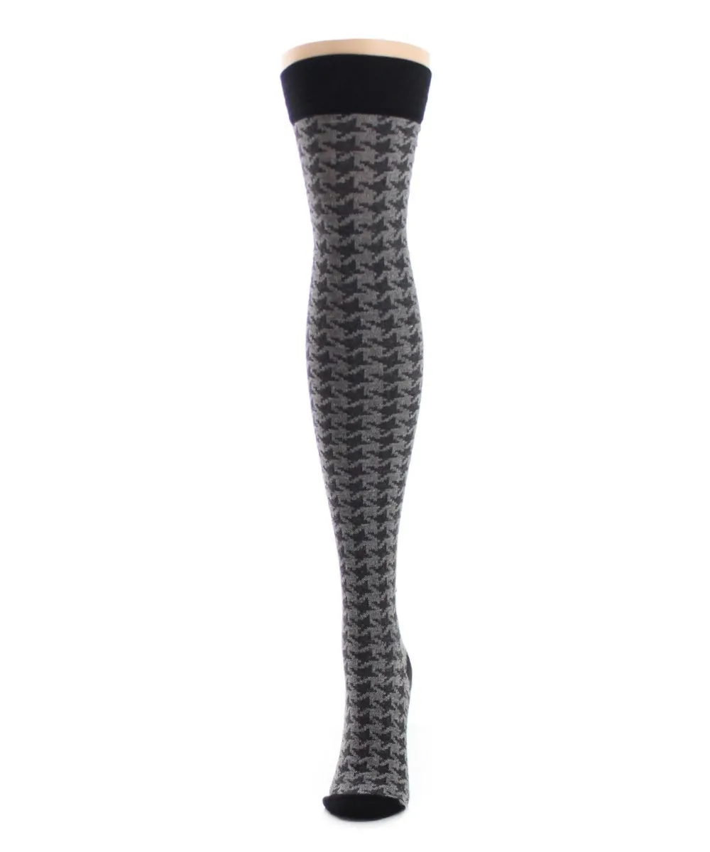 Houndstooth Over The Knee Warm Socks