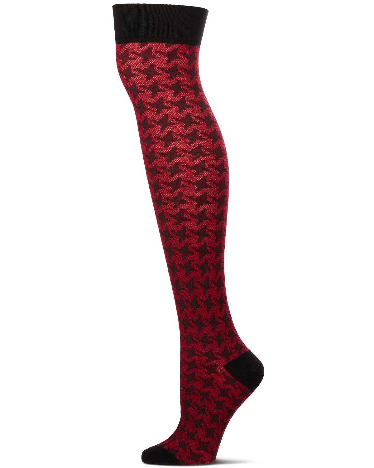 Houndstooth Over The Knee Warm Socks