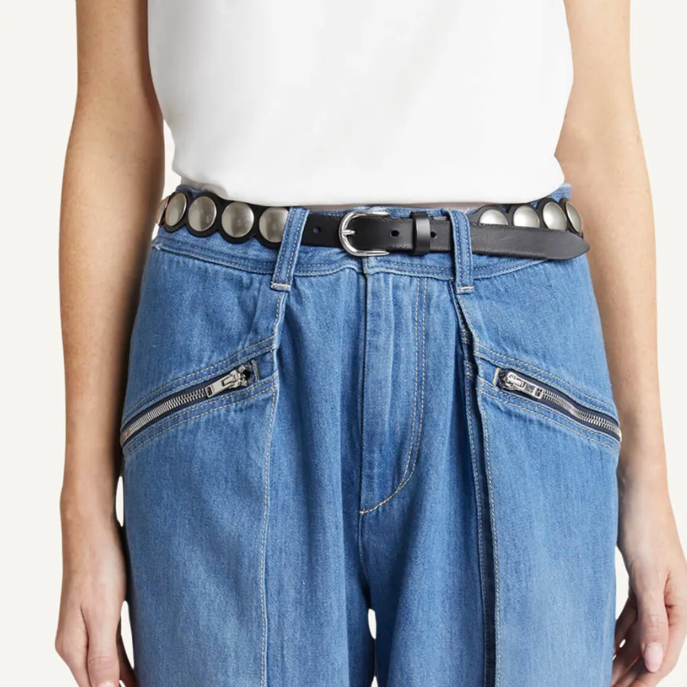 Isabel Marant Giavi Leather Belt - Black