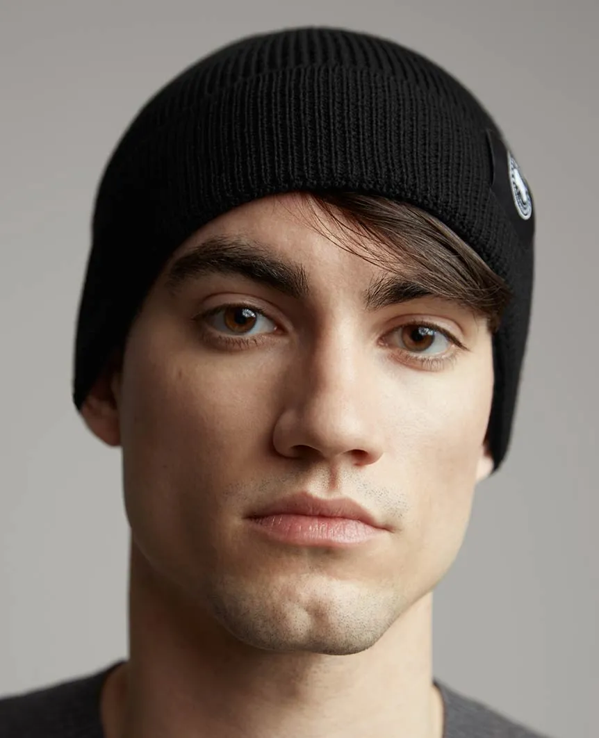 Lightweight Merino Watch Cap Black