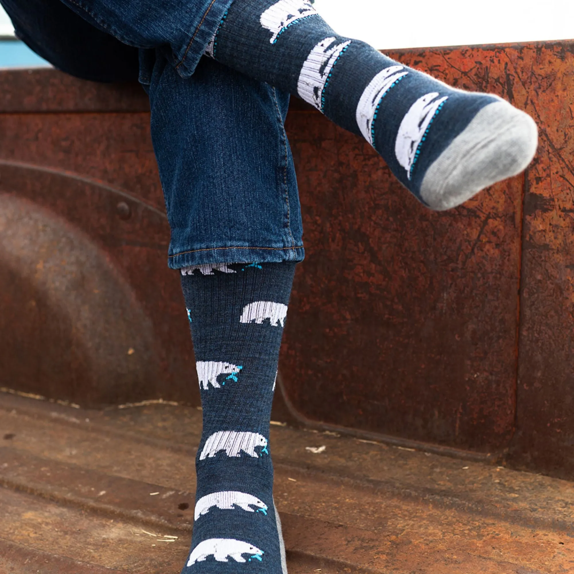 Men's Polar Bear Merino Wool Socks