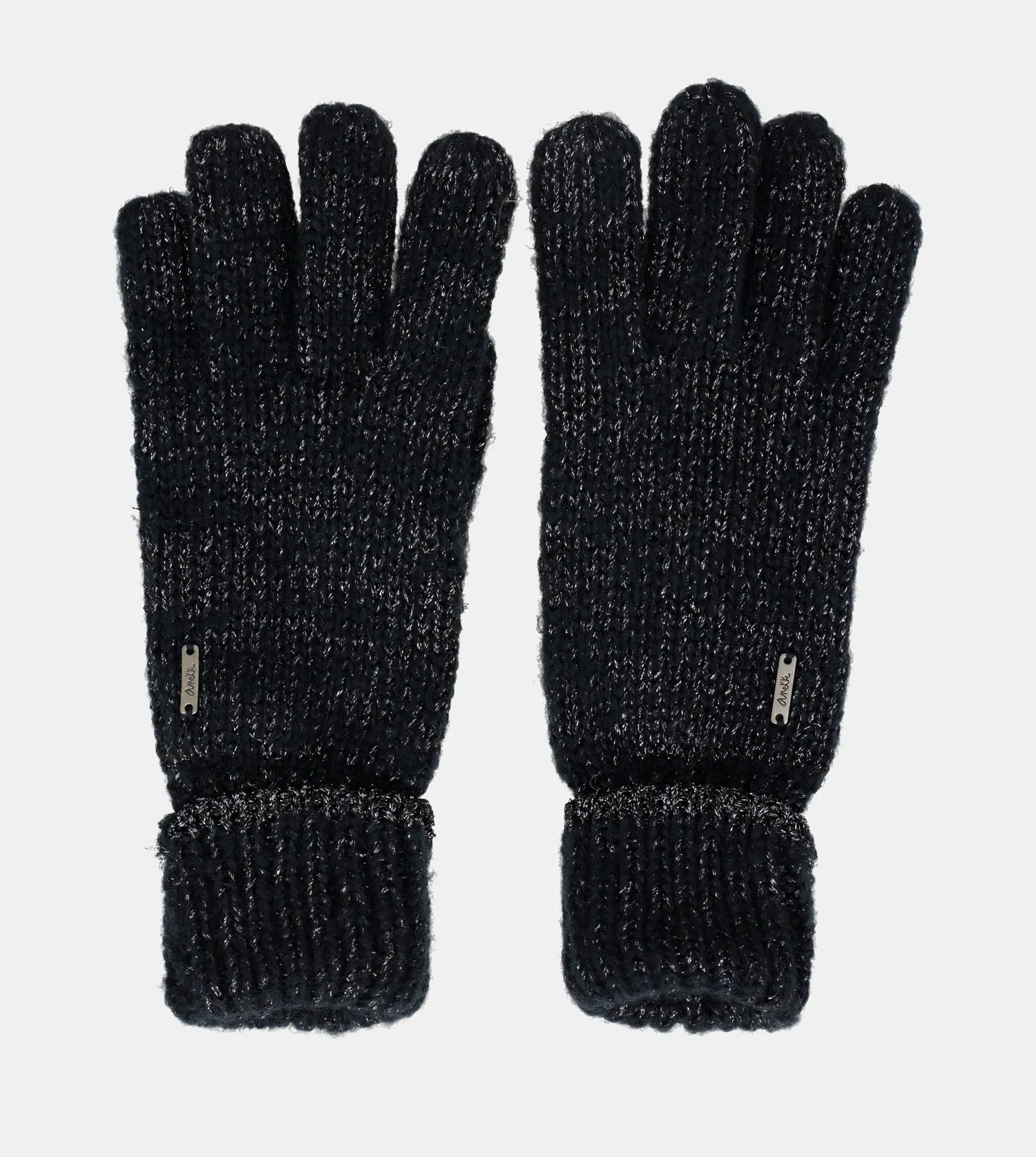 Navy blue logomania gloves.