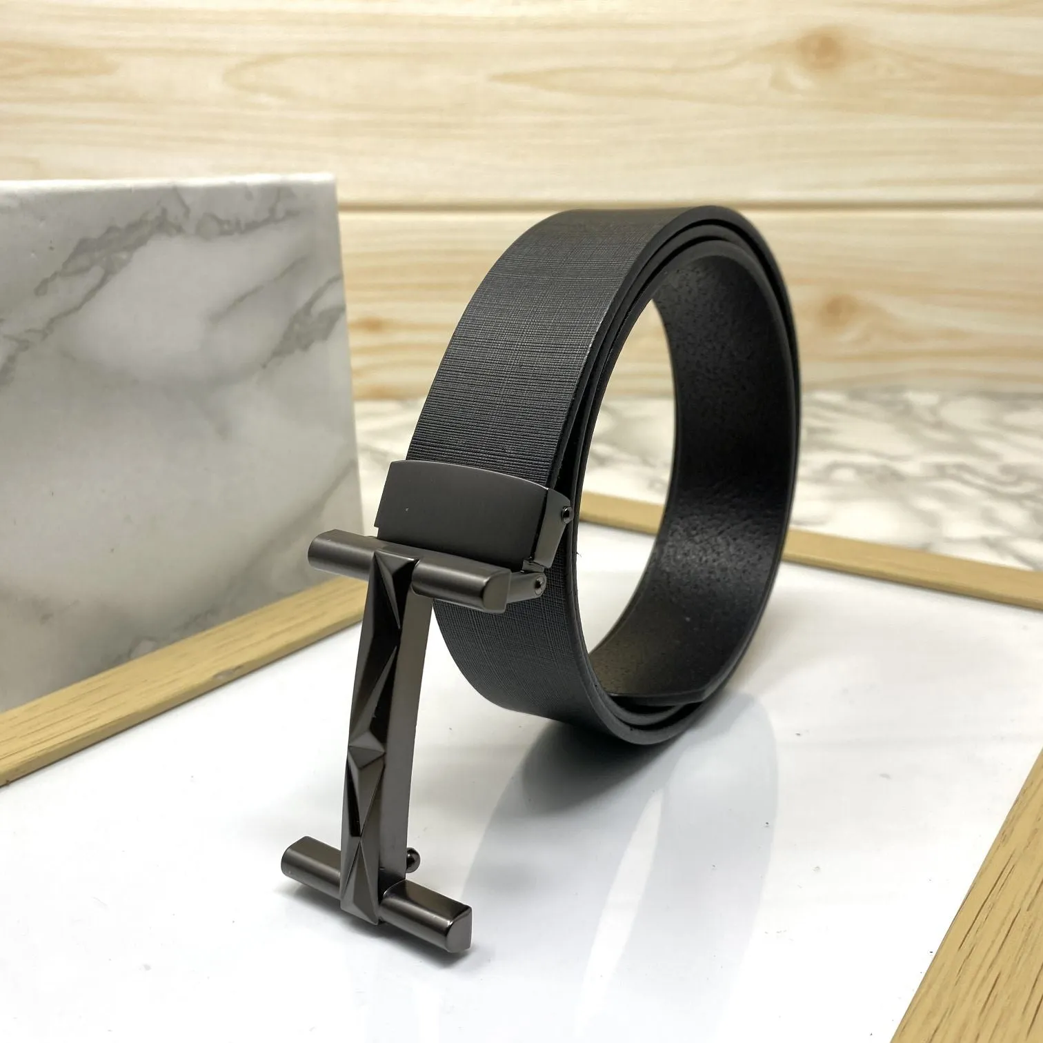 New Arrival H- Pattern Formal and Casual Leather Strap Belt-JonasParamount