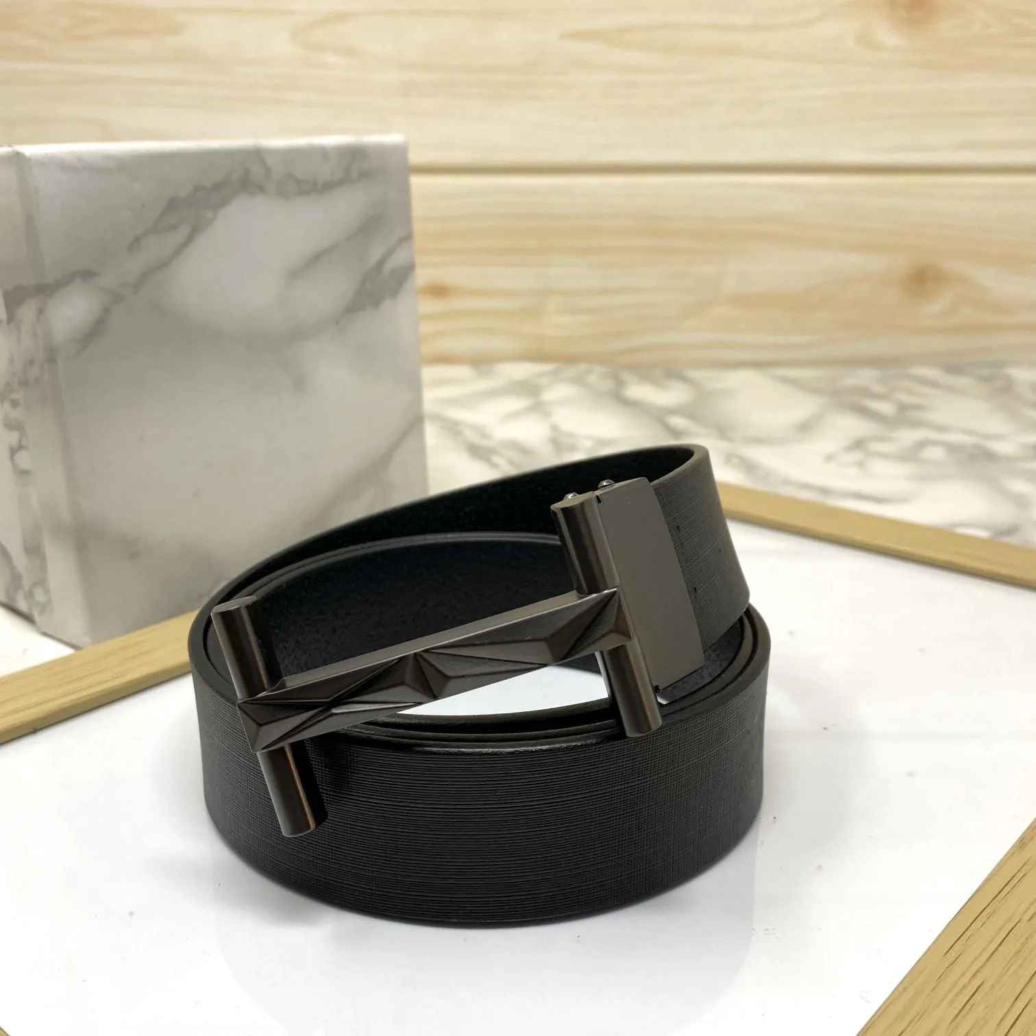 New Arrival H- Pattern Formal and Casual Leather Strap Belt-JonasParamount