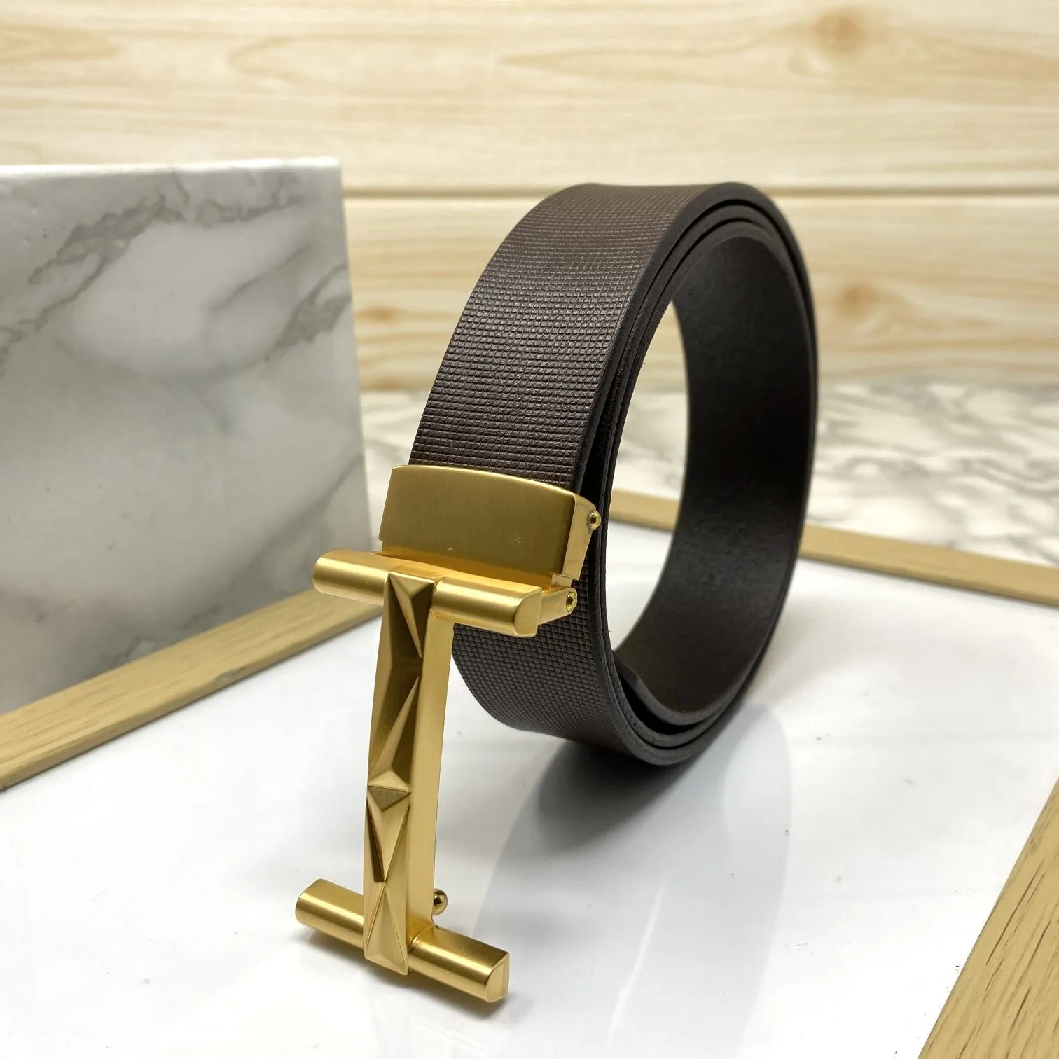 New Arrival H- Pattern Formal and Casual Leather Strap Belt-JonasParamount