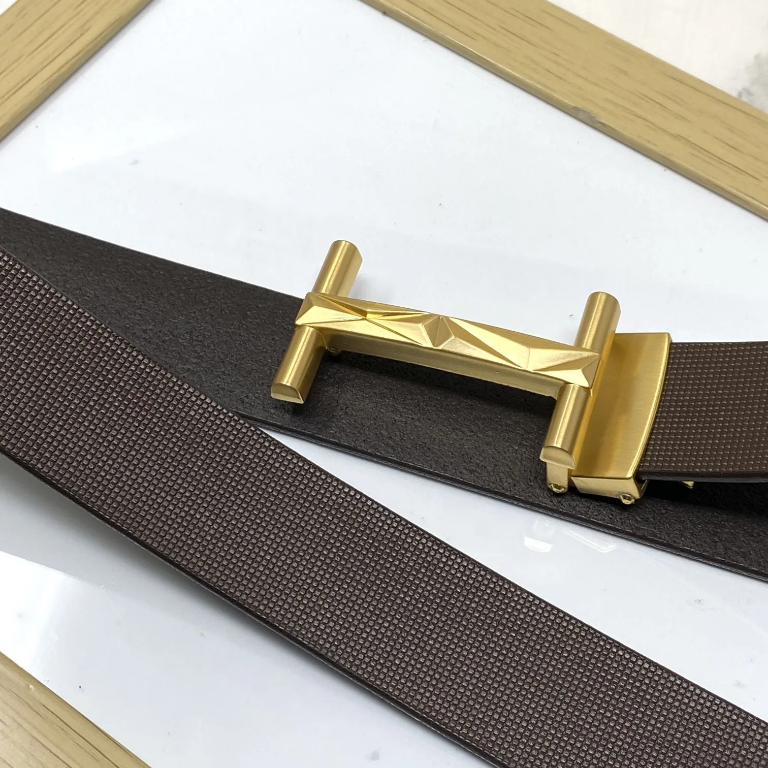 New Arrival H- Pattern Formal and Casual Leather Strap Belt-JonasParamount