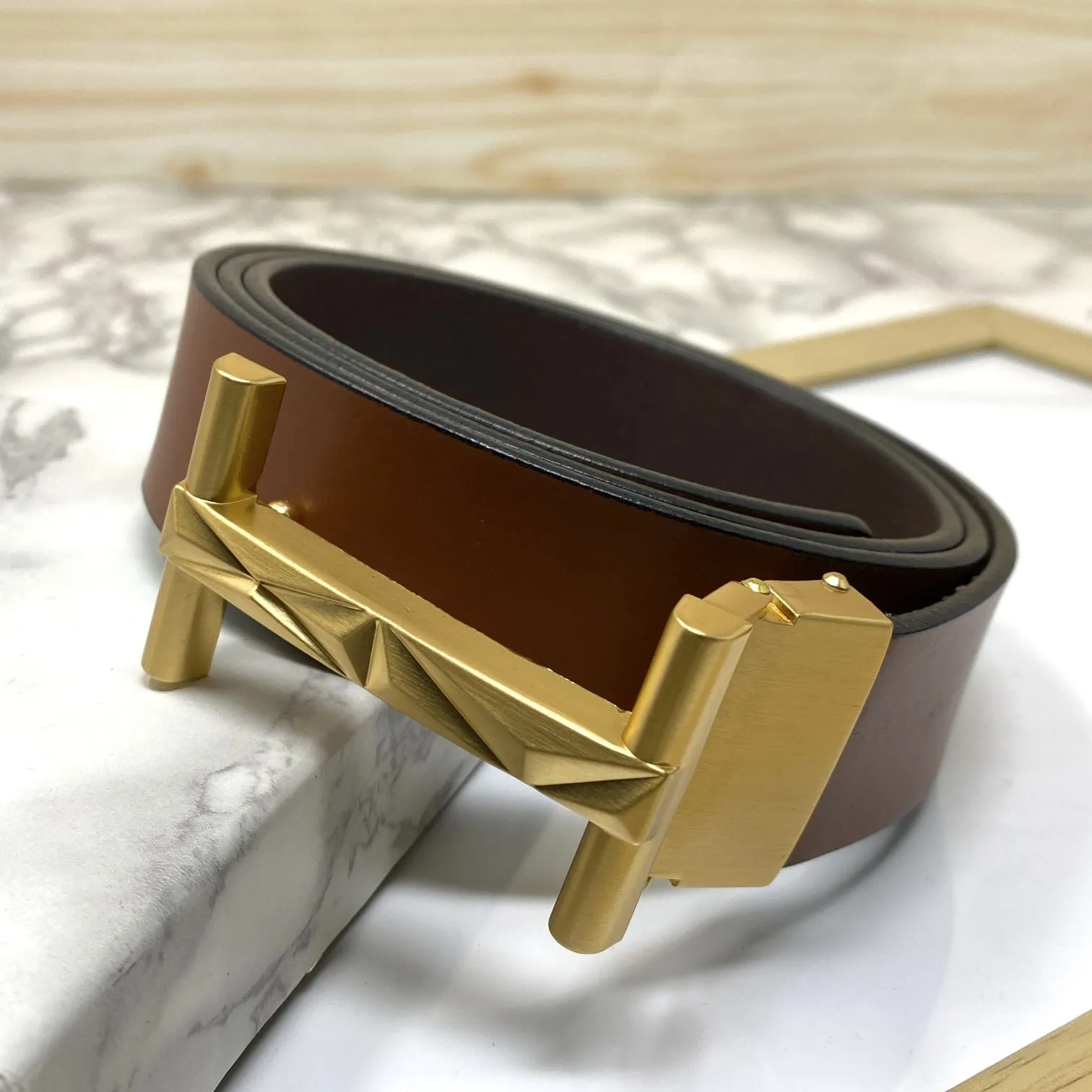 New Arrival H- Pattern Formal and Casual Leather Strap Belt-JonasParamount