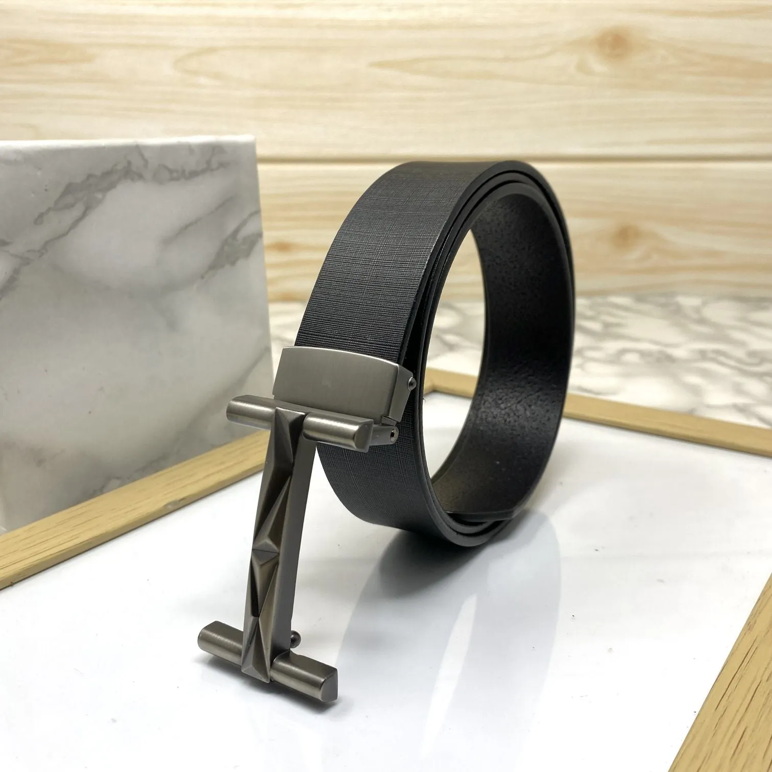 New Arrival H- Pattern Formal and Casual Leather Strap Belt-JonasParamount