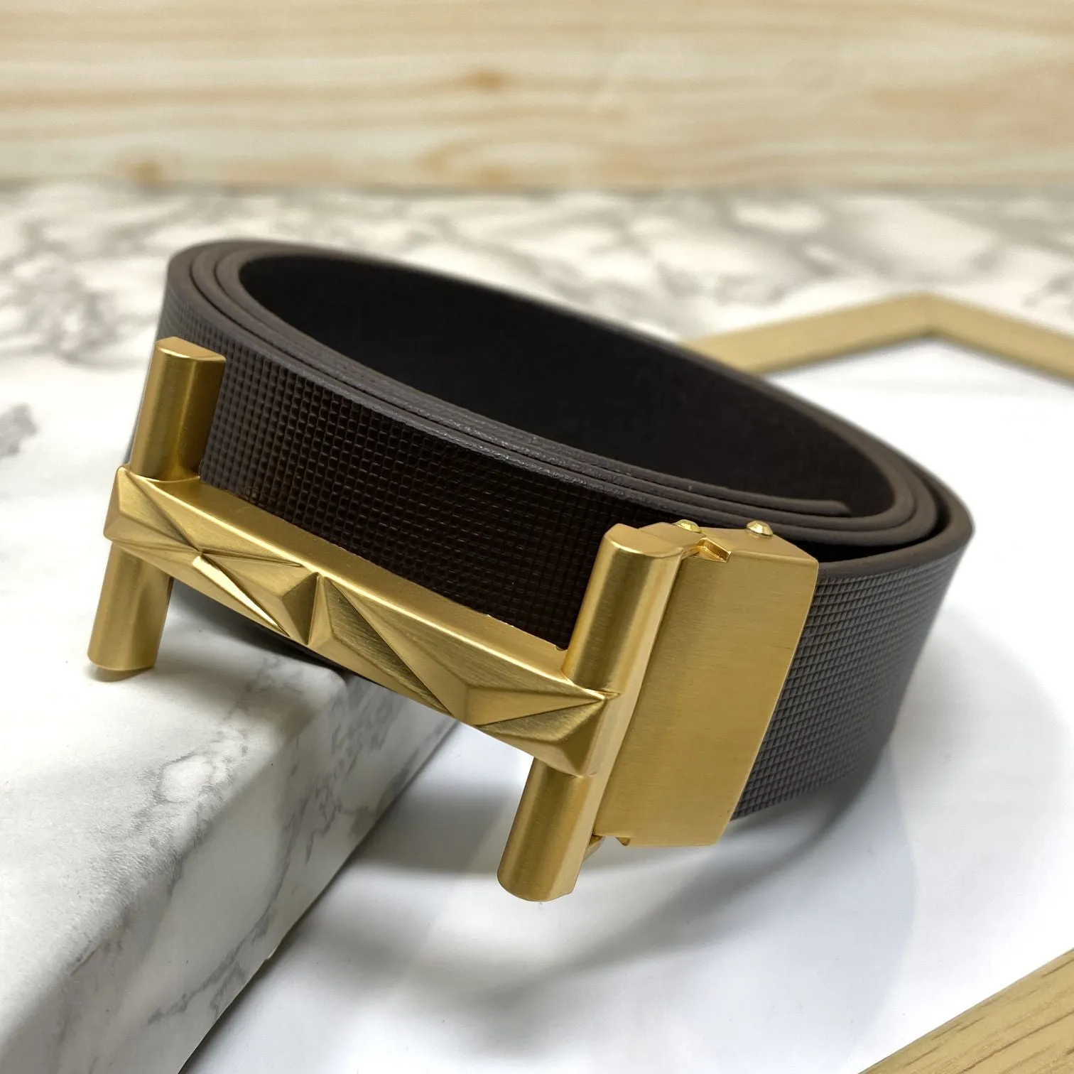 New Arrival H- Pattern Formal and Casual Leather Strap Belt-JonasParamount